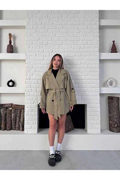MODA Yeni Sezon Viral Omzu Düşük Oversize Trençkot