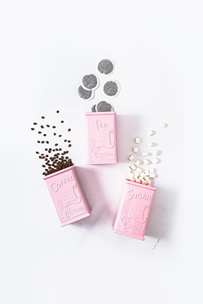 Mustran Acrylic Soft Pink Sugar Coffee Tea Jar 500 Ml (Vacuum Lid)