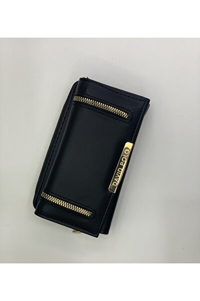 PurpleART Women's Zipper Detailed Polo Emblem Large Horizontal Wallet 10X17X5Cm