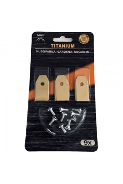 Everest Lawn mower robot blades Husqvarna, Gardena, McCulloch - 9 pcs | Titanium
