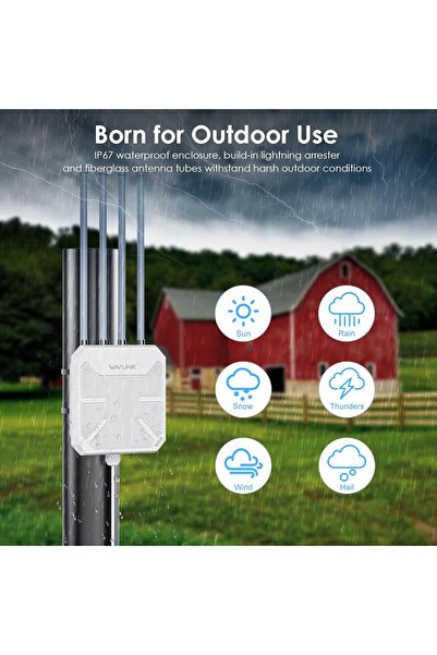 wavlink AX3000 WiFi 6 Outdoor Access Point, Dual-Band, PoE, IP67 Waterproof