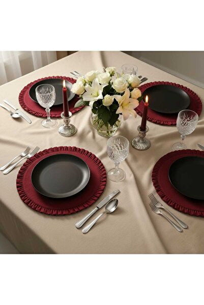 Joie Maison Noir Seramik 4'lü Servis Tabağı Siyah (26 cm)