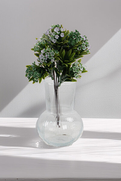 Yapay Çiçek Deposu Artificial Flower Laurel Plant 35 cm Green - Lilac