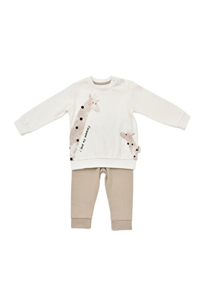 BabyCosy Set bluzita cu maneca lunga si pantaloni lungi Girafa, BabyCosy, 100...