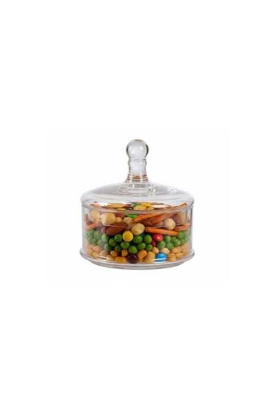Generic Clear Glass Snack Jar with Lid – Round Design