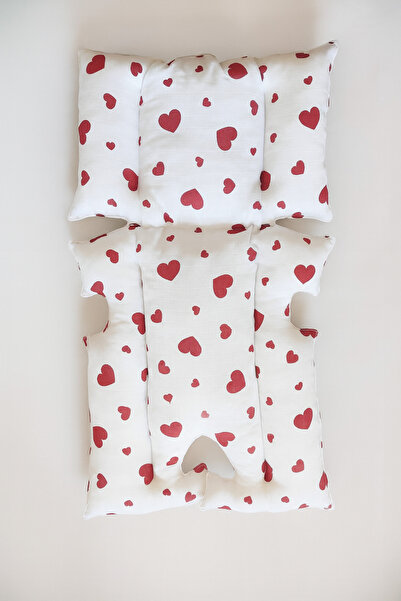 nelcollection Muslin Stroller/Car Seat Cushion, 100% Cotton, with Bib Gift