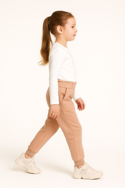 Nickel 149-10-25 Girl's Pocketed Belted Hello Embroidered Sweatpants 1/8 Years