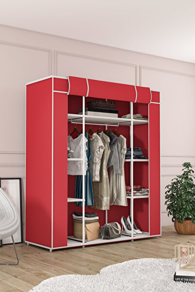 Imperial Star Bez Dolap Plastik Profilli 12 Raf 60cm Askı Portatif Dolap