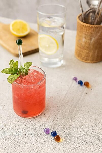 B&D مجموعة أدوات تحريك الكوكتيل الزجاجية من بي آند دي، 4 قطع، متعددة الألوان