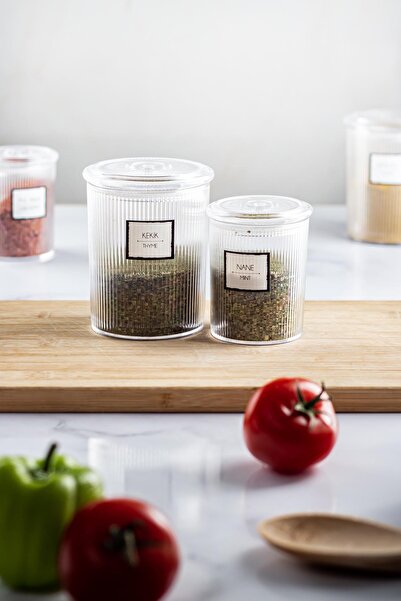 Mustran Set of 18 Baroque Round 3 Size Jars & Storage Container & Food Container (6*2000 Ml, 6*1000 Ml, 6*500 ml)