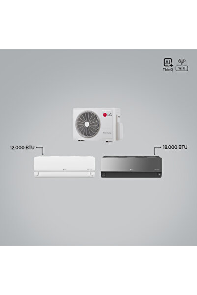 LG 1+2 MULTİ SİSTEM / 12+18 İÇ ÜNİTELER = 1 ADET DIŞ ÜNİTE Al ThinQ Wi-Fi Kontrolü