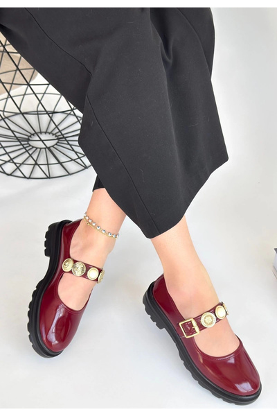 ZENGEZUR MALL Παπούτσια Oxford λουστρίνι Okira Claret Red