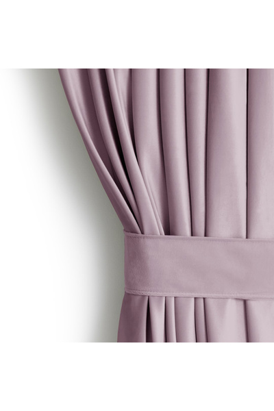 Amelia Home Velvet curtain with rings, Velvet, 210 g/m2, opacity 77%, 140 x 245 cm, Pink, 1 pc