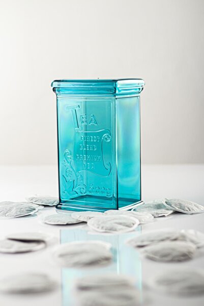 Mustran Acrylic Aquamarine Sugar Coffee Tea Jar 500 Ml (Vacuum Lid)