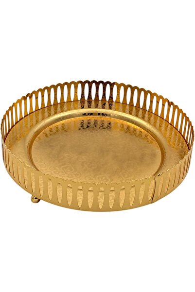 B&D Decorative Silver Serving Tray, 26 × 26 × 4 cm