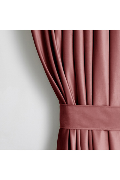 Amelia Home Velvet curtain with multifunctional drapery, Velvet, 140 x 270 cm, Rose, 1 pc.