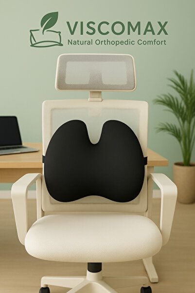 VİSCOMAX وسادة ظهر طبية من الفيسكو لدعم أسفل الظهر للمكتب والمنزل والسيارة