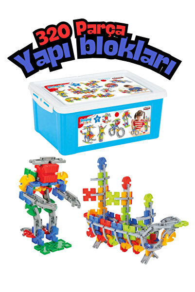welcomein 320 Parça Çantalı Renkli Yapı Blokları Seti Eğitici Zeka Geliştiric...