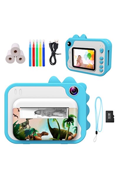 TeoMa™ Cameră foto instantanee pentru copii — Fotografie de 12 MP, Video 1080P, Imprimare termică fără cerneală, Ecran de 2,4"