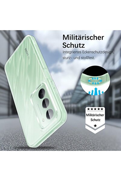 m.tk moveteck Xiaomi Redmi 15 Case Soft Transparent Silicone with Camera Protruding Protection + 9H Screen Protector Glass