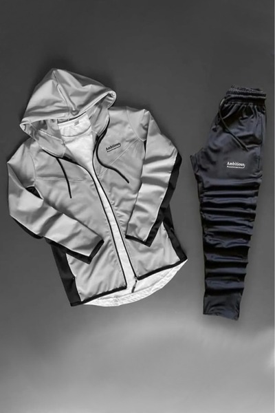 ByFourMan Men's Ambi̇ti̇ons Ba Printed Scuba Tracksuit Set with Ermuarli Pockets