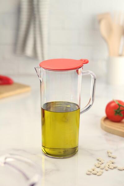 Mustran Acrylic Scale Transparent 1 LT Oil & Oil Pot & Measuring Cup (Not Glass)