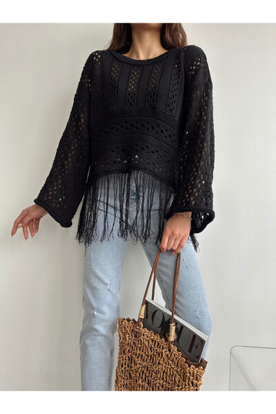 ADAMODA.RO Pulover dama cu franjuri