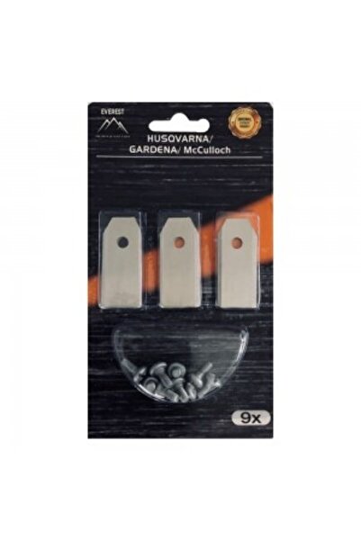 Everest Robot Lawn Mower Blades Husqvarna, Gardena, McCulloch - Set 9 Pieces (43 mm)