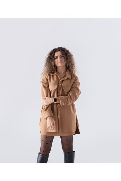 MODA Süet Kumaş Şort Etekli Takım