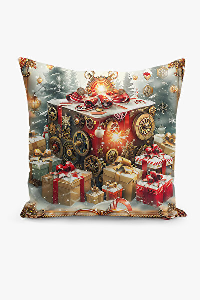 Filamente Double-Sided Digital Print Throw Pillow Cover New Year / Winter Landscape / Christmas Patterned