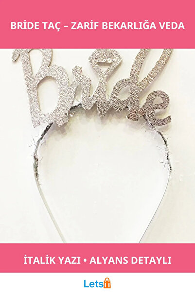 Generic Brand Silver Color Wedding Ring with Italic Font Bachelorette Bride C...
