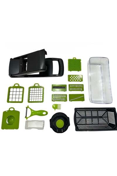 huitich 16-Piece Multifunctional Vegetable Cutter & Chopper Set - Slicer, Shredder & Kitchen Cutting