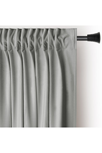 Amelia Home Velvet curtain with multifunctional drapery, Velvet, 140 x 245 cm, Classic gray, 1 pc.