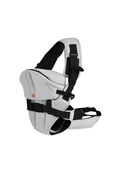 Cangaroo Marsupiu bebeluși Carry Go Light Grey 4 poziții purtare, material respirabil, 3–13 kg