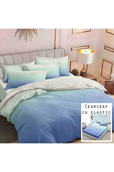 Patul Спално бельо, фин памук, сяра, двойно легло, 2 души, чаршаф с плъзгащ с...