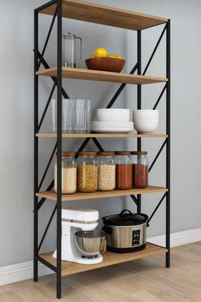 DEKOZUM OSCAR Mutfak Rafı Mikrodalga Fırın Rafı Çok Amaçlı Raf 150 CM