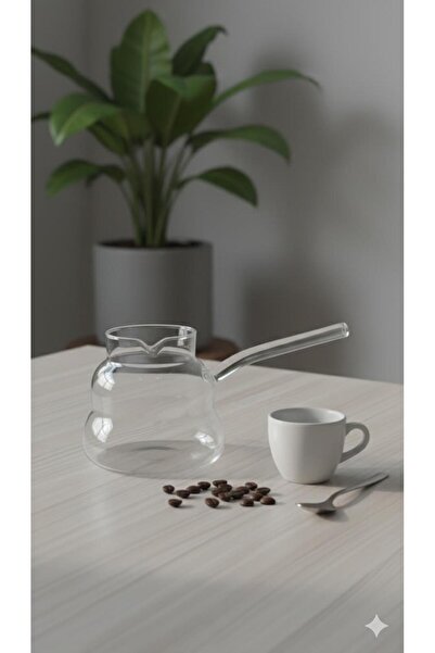 Mustran إبريق قهوة زجاجي مقاوم للحرارة 400 مل