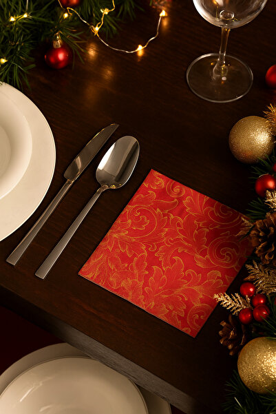 alenked New Year Baroque Gold - Red 20-Pack