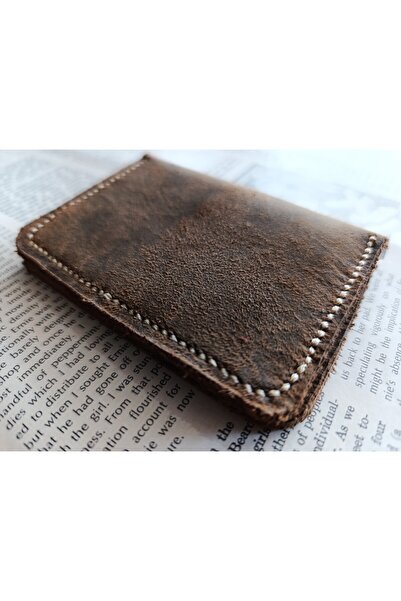 Mahfuz Genuine Leather Top Quality Fully Handmade Minimalist Wallet 15.5X10.5 cm Md14