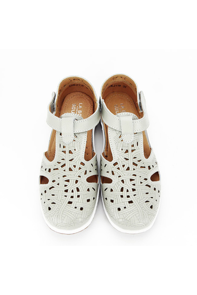 SOFILINE Grey genuine leather ballerinas B-CXWL2118 M5