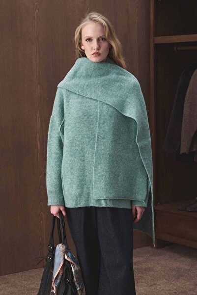 Hooopstore Premium Soft Textured Soft Mint Sweater