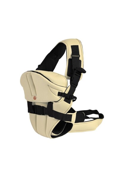 Cangaroo Marsupiu bebeluși Carry Go Beige 4 poziții purtare, material respirabil, 3–13 kg