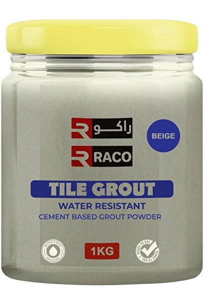 Raco مسحوق حشو بلاط أسمنتي لملء فواصل البلاط، 1 كجم، بيج