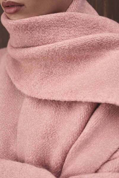 Hooopstore Soft Textured Soft Pink Scarf