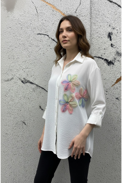 İZ STORE Çiçek Desenli Gömlek