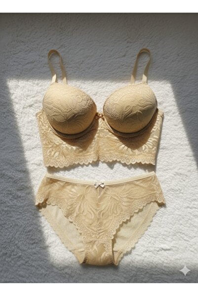 Rozea Giyim Bralet Büstiyer Sütyen Takım Push Up