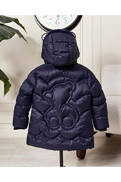 Benittokids Baby Girl Hooded Zippered Puffer Coat 51351
