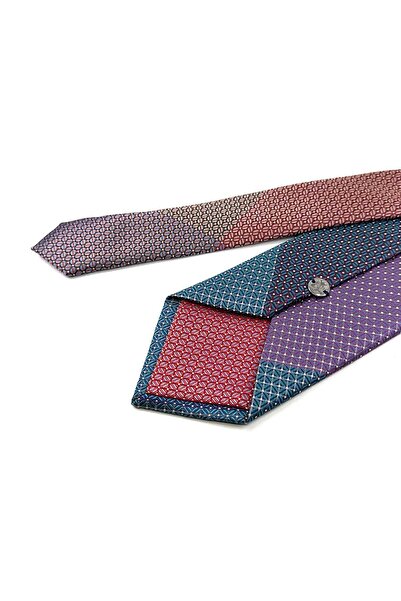 Kravatkolik Dot Pattern Multi-Colored Patchwork Tie Kk13237