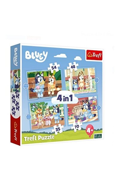 Trefl Puzzle 4 în 1 Bluey, 35-48-54-70 piese, Trefl, 4+