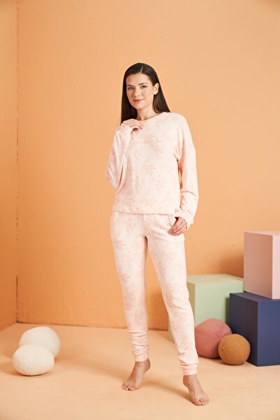 PJS Pink Soft Pajama Set - Cuffed Narrow Leg Long Sleeve
